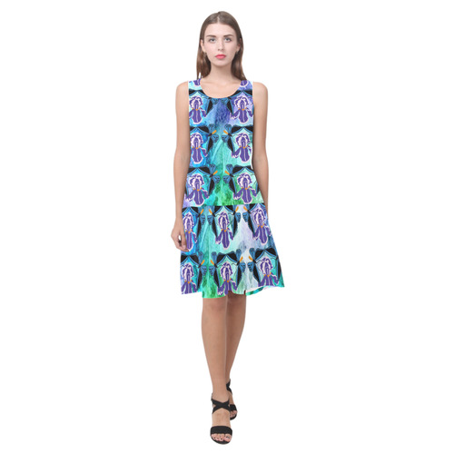 Birdwing on Iris Sleeveless Splicing Shift Dress(Model D17)