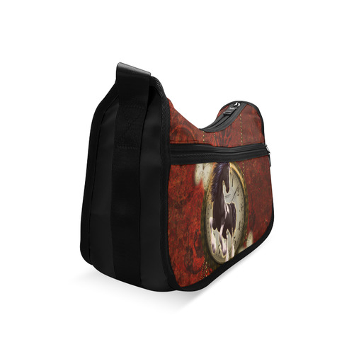 Wonderful horse on a clock Crossbody Bags (Model 1616)