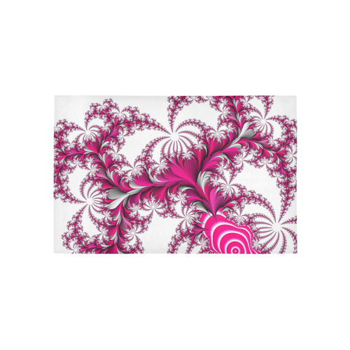 pink fractal Area Rug 5'x3'3''