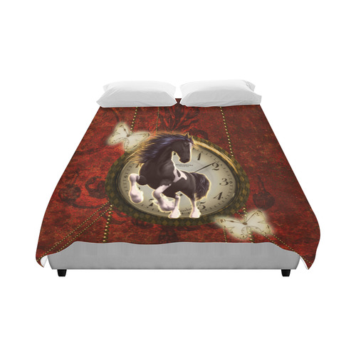 Wonderful horse on a clock Duvet Cover 86"x70" ( All-over-print)