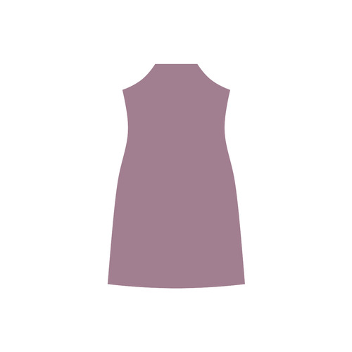 Grape Nectar V-Neck Open Fork Long Dress(Model D18)