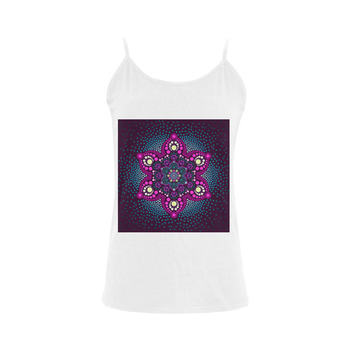 Dot painting meets mandalas 16 - 3 Women's Spaghetti Top (USA Size) (Model T34)