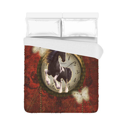 Wonderful horse on a clock Duvet Cover 86"x70" ( All-over-print)