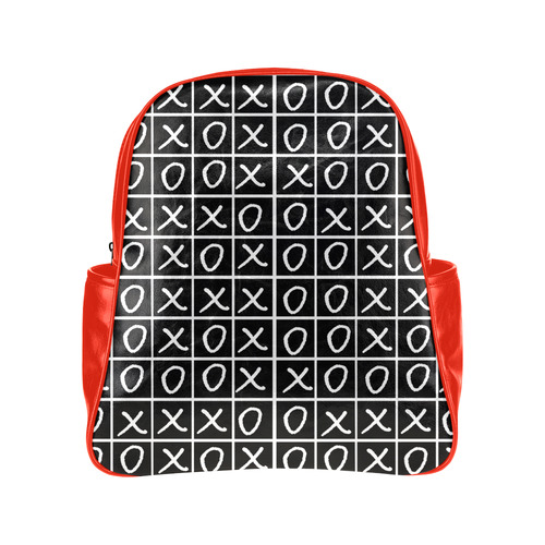 OXO Game - Noughts and Crosses Multi-Pockets Backpack (Model 1636)