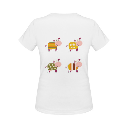 Cute elegant t-shirt white with Cows edition / vintage inspired designers collection Women's Classic T-Shirt (Model T17）