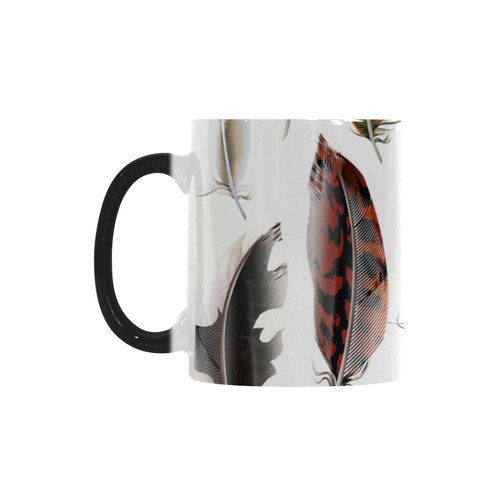 Brown and Black old-fashion designers Feathers 2016 edition : Shop for original Gifts Custom Morphing Mug