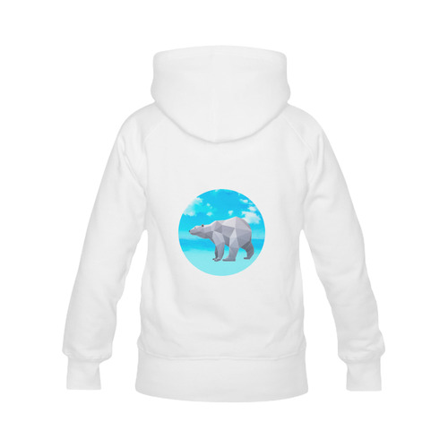 Polar Bear Geometric Women's Classic Hoodies (Model H07)