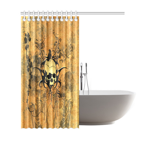 Awesome skull with tribal Shower Curtain 69"x72"