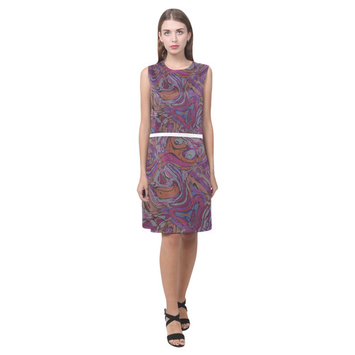 color chaos 6 Eos Women's Sleeveless Dress (Model D01)