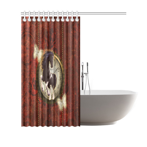 Wonderful horse on a clock Shower Curtain 69"x70"