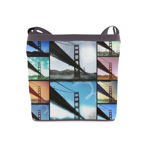Golden Gate Bridge Collage Crossbody Bags (Model 1613)