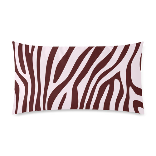 Pink and wild brown Zebra and Africa designers collection 2016 Custom Rectangle Pillow Case 20"x36" (one side)