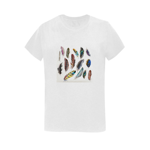 Designers T-shirt with feathers edition 2016 Women's T-Shirt in USA Size (Two Sides Printing)