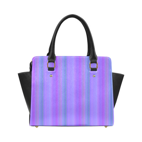 Purple Stripes Classic Shoulder Handbag (Model 1653)