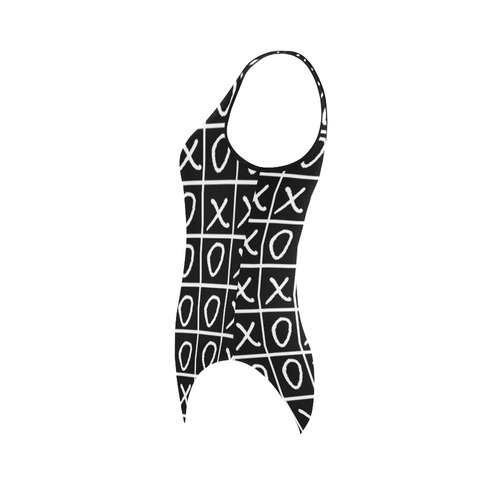 OXO Game - Noughts and Crosses Vest One Piece Swimsuit (Model S04)