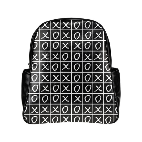 OXO Game - Noughts and Crosses Multi-Pockets Backpack (Model 1636)