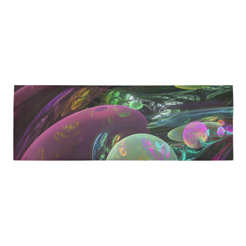 Creation of the Rainbow Galaxy, Abstract Rainbow Area Rug 9'6''x3'3''