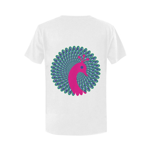 Peacock Women's T-Shirt in USA Size (Two Sides Printing)