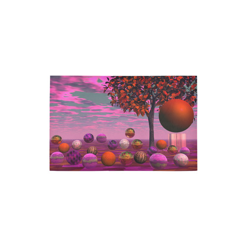 Bittersweet Opinion, Abstract Raspberry Maple Tree Area Rug 2'7"x 1'8‘’