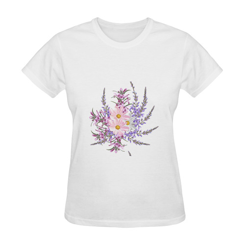 Beautiful hand-drawn artistic designers Flowers. New floral edition 2016 in our Art studio! Sunny Women's T-shirt (Model T05)