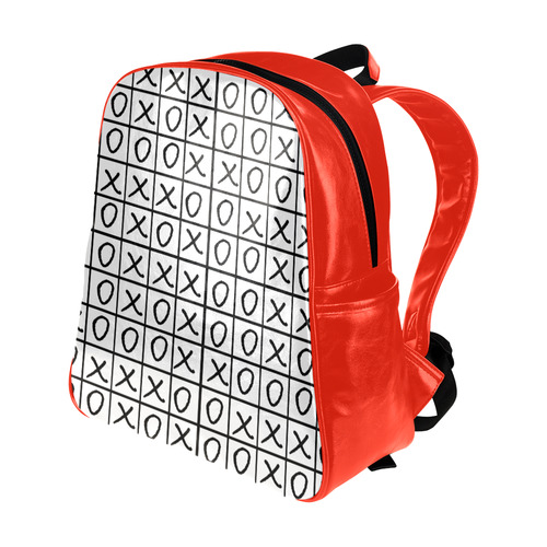 OXO Game - Noughts and Crosses Multi-Pockets Backpack (Model 1636)