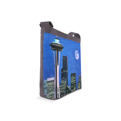 Seattle Space Needle Watercolor Crossbody Bags (Model 1613)