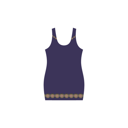 K107 Bronze / Golden Medallion Shield Medea Vest Dress (Model D06)