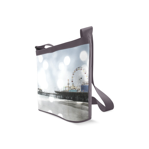 Sparkling Grey Santa Monica Pier Crossbody Bags (Model 1613)