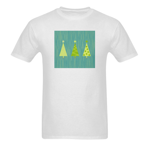 Original hand-drawn artistic T-Shirt for christmas 2016 : Vintage tree edition Men's T-Shirt in USA Size (Two Sides Printing)