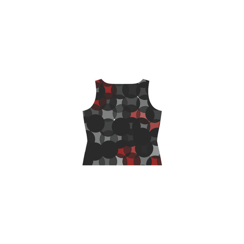 black gray redf 23 Sleeveless Splicing Shift Dress(Model D17)