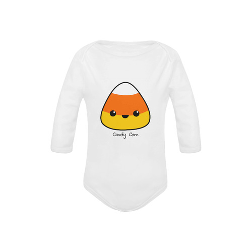 Kawaii Candy Corn v1 Baby Powder Organic Long Sleeve One Piece (Model T27)