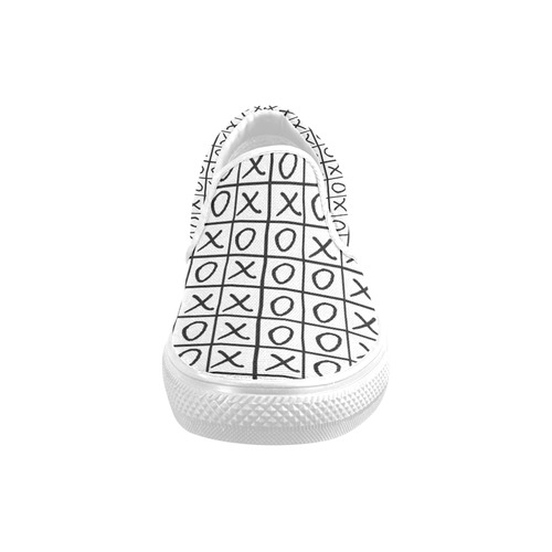 OXO Game - Noughts and Crosses Men's Slip-on Canvas Shoes (Model 019)