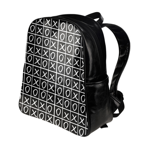 OXO Game - Noughts and Crosses Multi-Pockets Backpack (Model 1636)