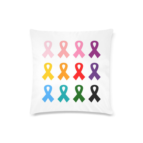 Rainbow ribbons Pillow : Designers edition for 2016 Custom Zippered Pillow Case 16"x16"(Twin Sides)