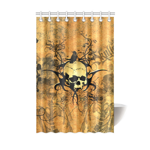 Awesome skull with tribal Shower Curtain 48"x72"