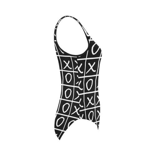 OXO Game - Noughts and Crosses Vest One Piece Swimsuit (Model S04)