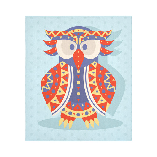 Cute Ethnic Owl Animal Nature Cotton Linen Wall Tapestry 51"x 60"