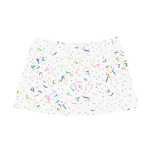 Confetti and  Party Streamers Mnemosyne Women's Crepe Skirt (Model D16)