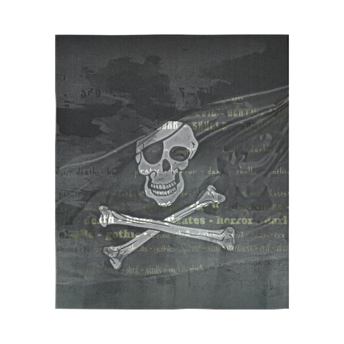 Vintage Skull Pirates Flag Cotton Linen Wall Tapestry 51"x 60"