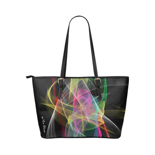 Sound of colors by Nico Bielow Leather Tote Bag/Large (Model 1651)