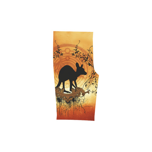 Cute kangaroo silhouette with floral elemetns Men's Swim Trunk (Model L21)