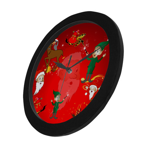 Funny christmas design Circular Plastic Wall clock