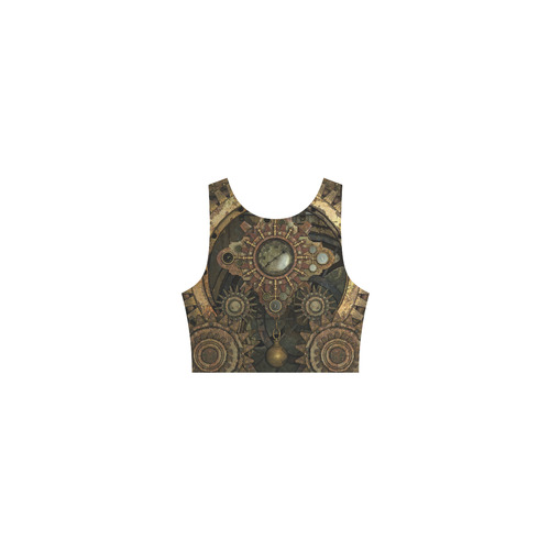 Rusty vintage steampunk metal gears and pipes Atalanta Casual Sundress(Model D04)