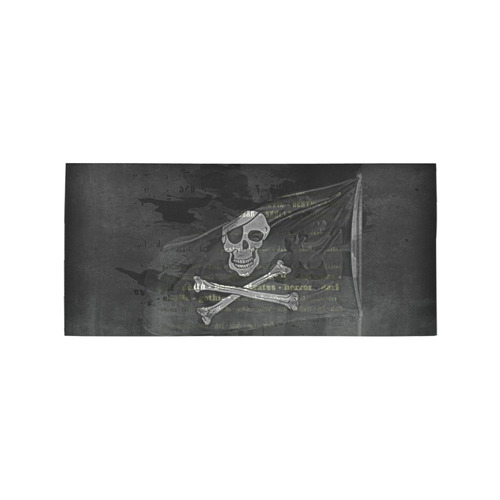 Vintage Skull Pirates Flag Area Rug 7'x3'3''