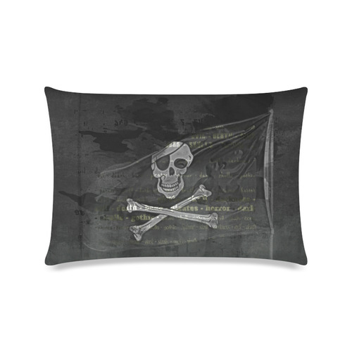 Vintage Skull Pirates Flag Custom Zippered Pillow Case 16"x24"(Twin Sides)
