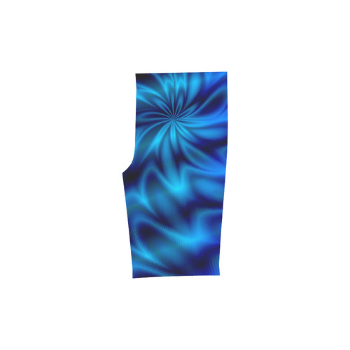 Blue Shiny Swirl Men's Swim Trunk (Model L21)