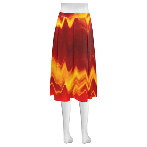 WAVEY FLAME Mnemosyne Women's Crepe Skirt (Model D16)