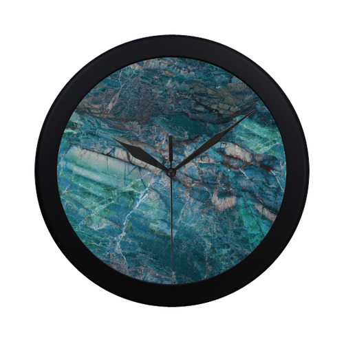 Marble - siena turchese Circular Plastic Wall clock