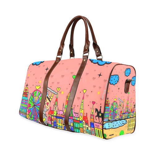 Hannover Popart by Nico Bielow Waterproof Travel Bag/Large (Model 1639)