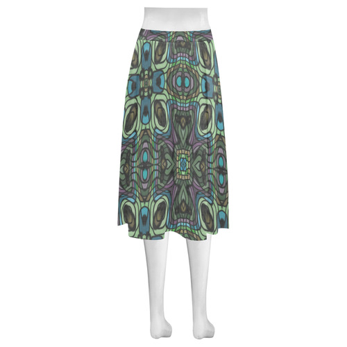 stained Glass Mnemosyne Women's Crepe Skirt (Model D16)